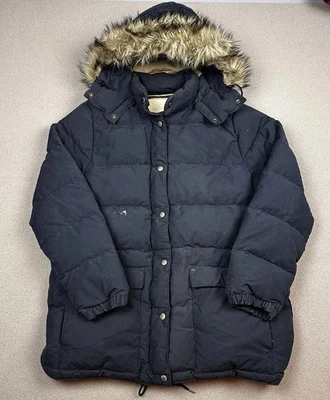 Abrigo de plumón Denim Supply Ralph Lauren chaqueta con ribete de piel sintética XL capucha Parka acolchada Foto 1 de 4