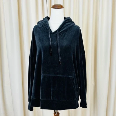 Sudadera con capucha gris terciopelo manga larga Puma para mujer talla 3X ajuste 20 Foto 1 de 4