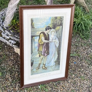 Vintage Original Colour Photogravure Whispers Of Love After Lord Leighton 1910 - Picture 1 of 24