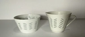 Vintage Arabia Finland Friedl Kjellberg Rice Grain Porcelain Creamer Sugar Bowl - Picture 1 of 13