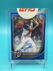 2025 Bowman Chrome - James Wood - RC Blue Refractor Auto /150 - Picture 1 of 3