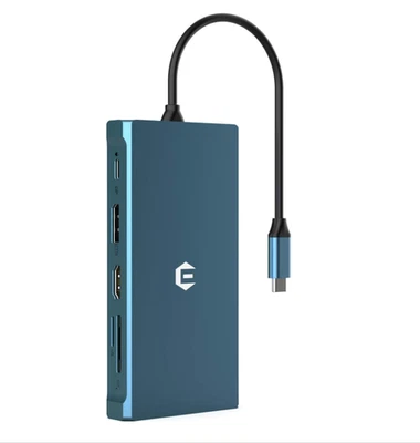 12 Ports USB C Docking Station Triple Display Type-C Adapter 100W PD3.0 Charging - Image 1 of 3