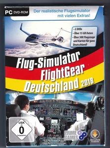 FlightGear Flugsimulator 2018 Komplett 2 DVD Box mit Anleitung - Picture 1 of 3