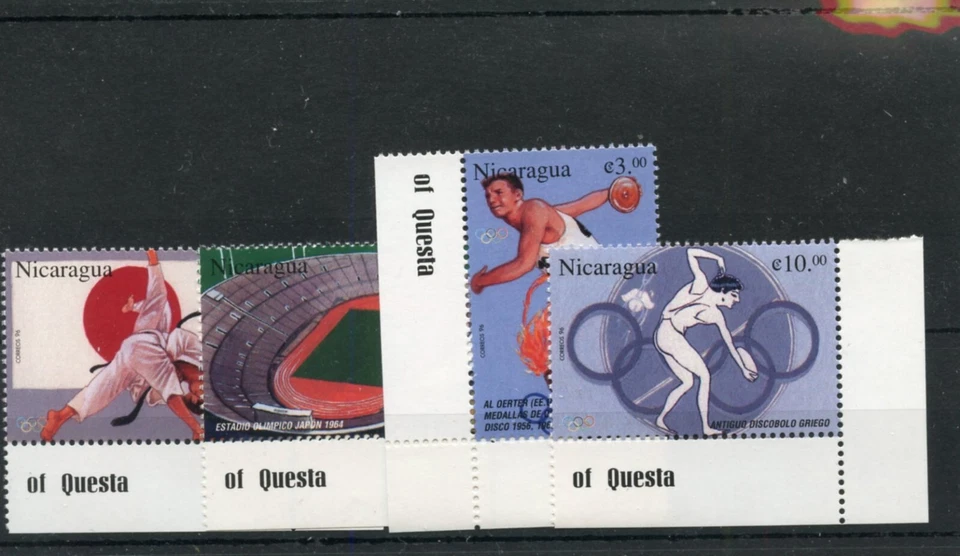 NICARAGUA SCOTT #2170/73 OLYMPICS SET MINT NH - Image 1 of 1