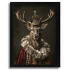 Stag King Vintage Wall Print Art Painting Animal Wall Art Stag Deer King Picture