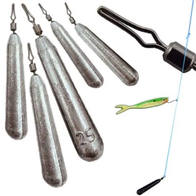 Drop Shot Latch Wirbel Klemmöse GRAU Raubfisch Blei Life-ORANGE Klemmblei Sinker - Bild 1 von 4