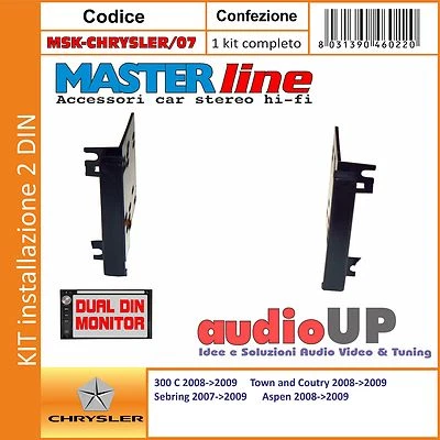 Panneau car Radio 2 din Chrysler 300C à Partir De 2008 Au 2009. Deux Full Set - Photo 1/2