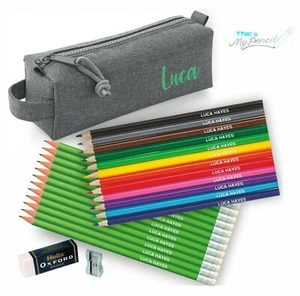 Custodia per matita a blocchi con 12 matite personalizzate da colorare e 12 corrispondenti - nuova di zecca - Foto 1 di 10