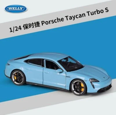 Welly 1:24 Porsche Taycan Turbo S Metal Diecast Model Car New in box - Image 1 of 4