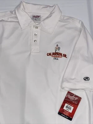 Nuevo Polo Rawlings Cal Ripken Sr. Base Blanco Polo Talla Grande Foto 1 de 4