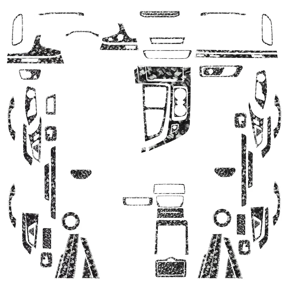 Kits completos de molduras interiores de fibra de carbono forjada 85 piezas para Audi Q7 SQ7 4M 2016-19 Foto 1 de 4