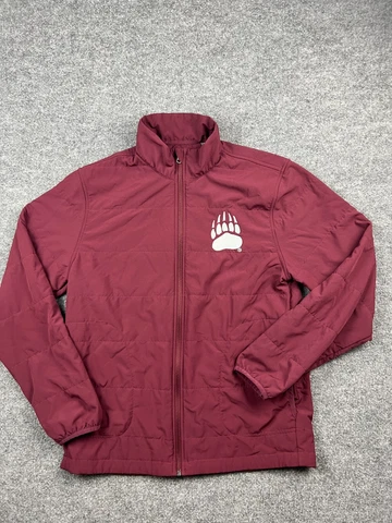 58 Sports Montana Grizzlies Jacket Men's Medium Maroon Full Zip Insulated Cover