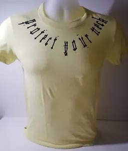 Sneakup Protect Your Neck Graphic Tee Unisex S/S Gelb Größe Small T-Shirt - Bild 1 von 6