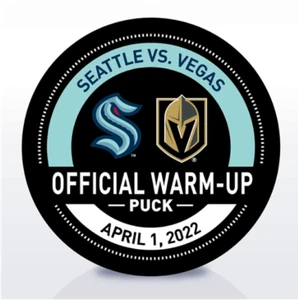 Inaugural Season 2021-22 Seattle Kraken Warmup Pucks! Choose your game - Picture 1 of 2