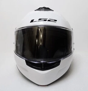 LS2 Helmets Strobe II Modular Motorcycle Helmet White Metallic Pearl w Cardo NEW - Picture 1 of 7