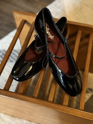 Женские Jellypop вневременной черный поскользнуться на балет плоский с ремнем пряжки туфли комфорт - Изображение 1 из 4