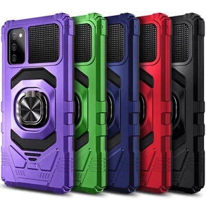 Für Samsung Galaxy A03S Hülle Stoßfest Ring Ständer Cover mit Hartglas - Bild 1 von 44