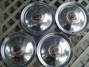 1950 50 CHRYSLER NEW YORKER HUBCAPS WHEEL COVERS ANTIQUE VINTAGE CLASSIC MOPAR - Picture 1 of 9