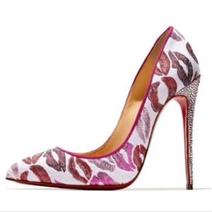 Christian Louboutin Cosmopump Lip-Print Red Sole Pump 35.5 - Picture 1 of 10