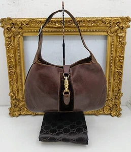 Gucci Tasche Jackie 1961 Leder Braun Mittelgröße Vintage - Bild 1 von 23