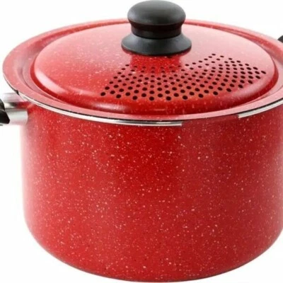 Royalty Line Kochtopf 5,7L – Aluminium, Marmorbeschichtung, Glasdeckel, rot - Bild 1 von 3