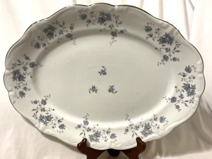 Steak Plate or Small Platter Johann Haviland Blue Garland Bavaria Germany 13" - Picture 1 of 5