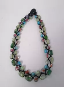 Vintage Multicolor Bead Necklace about 18" - Picture 1 of 5