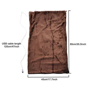 USB Heated Shawl Electric Heating Blanket Winter Plush Heating Warm Shawl L2H5 - Picture 1 of 12