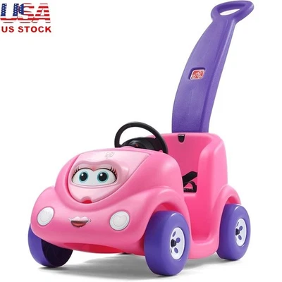 Coche de juguete de empuje para niños pequeños con mango de almacenamiento de bocina de cinturón de seguridad para paseo susurro nuevo Foto 1 de 4