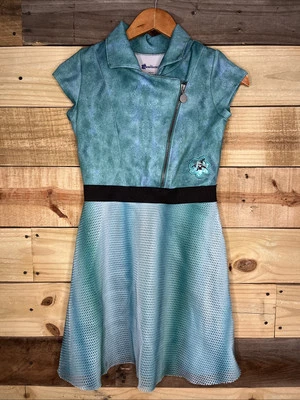 Disney Descendants 3 Girls Large 10/12 Uma Dress Costume Zip Front A Line - Image 1 of 4