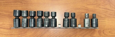 SNAP-ON 212IPFM 3/8" 6-Point Metric Flank Drive Shallow Impact Swivel Socket Set - Image 1 of 4