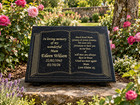 Engraved Bible Personalised Black Granite Memorial Grave Plaque Stone Ornament
