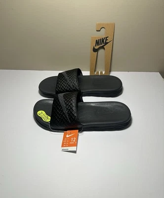 Sandalias Nike Benassi Solarsoft Slides para hombre talla 12 negras antracita 705474 142 Foto 1 de 4