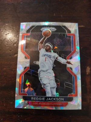 Reggie Jackson   2021 Panini Prizm NBA Cracked Ice Prizm Los Angeles Clippers SP - Image 1 of 2