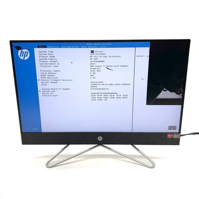 HP All-In-One 24-df0214 24" Touch FHD Ryzen 3 3250U 2.6GHz 8GB Cracked For Parts - Image 1 of 4