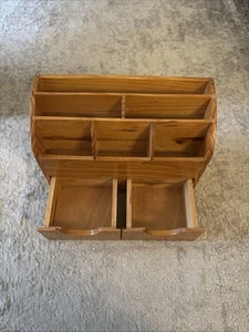 Massivholz Schreibtisch Ablage Post Home Office 2 Schubladen 12”x8,5”x5”G35 - Bild 1 von 6