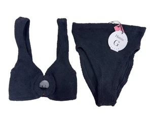 Hunza G Nadine Bikini Set, Womens Bikini Set One Size, Black, New - Picture 1 of 12