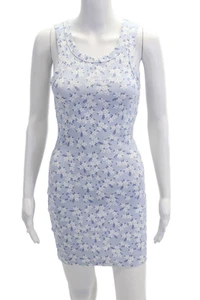 Sabo Skirt Womens Floral Print Sleeveless Body Con Dress Sky Blue Size Small - Picture 1 of 6