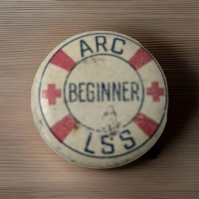 1930s ARC LSS American Red Cross Life Saving BUTTON Boy Scout Beginner Swimmer - Image 1 of 4