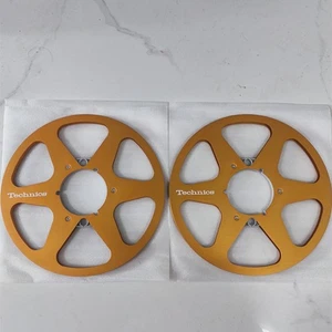 Un par de carretes de cinta Gold Technics de 10,5"" carrete de aluminio de alta calidad - Imagen 1 de 5