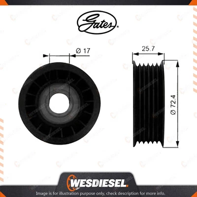 1 x Gates DriveAlign Guide Idler Pulley fits Holden Frontera UES 3.2L 151kW - image 1 of 2