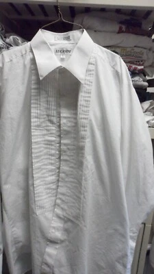 LUCASINI МУЖСКОЙ ДЛИННЫМ РУКАВОМ СМОКИНГ ТИПА РУБАШКА 16 1/2 34-35 - Изображение 1 из 4