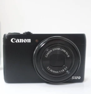 Canon PowerShot S120 12.1MP Compact Digital Camera 5x Zoom Black Excellent - Picture 1 of 8