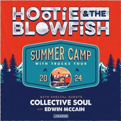 Hootie and The Blowfish 6/8/24 Ruoff Music Center - 3 Tickets SectIon C Row EE   - Image 1 of 3