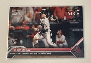 Corbin Carroll* RC - 2023 MLB TOPPS NOW NLCS Card 1040 - YOUNGEST Since Ty Cobb