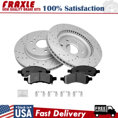 Rotores de freno delanteros y pastillas de cerámica para Chevrolet Traverse GMC Acadia 2009-2017 Foto 1 de 4