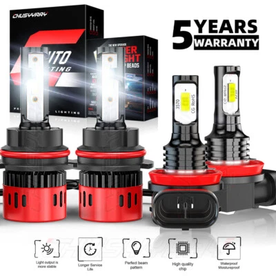 Faro alto/bajo + bombillas antiniebla blanco para Suzuki SX4 2007-2013 4X 6000K Foto 1 de 4