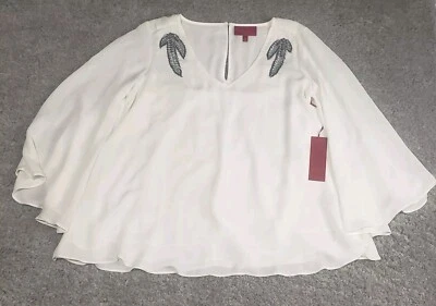 Jennifer Lopez Beige Sparkly Days Size Medium Top - Image 1 of 4