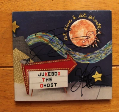 JUKEBOX THE GHOST LET LIVE & LET GHOSTS HAND SIGNED CD COVER [USED CD] - Image 1 of 4