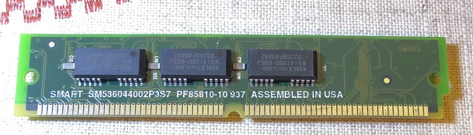 SM536044002P3S7 16MB Ps/2 Fpm Simm Memory Double Sided 72-Pin Parity 4Mx36 5V - Image 1 of 1